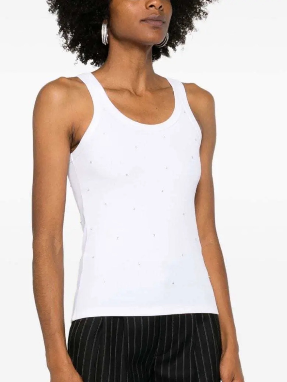 Sandro Paris Embellished Rhinestone Tank Top